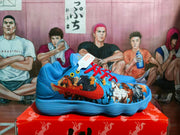 Nike Blue Graphic Swoosh Basketball Sneakers