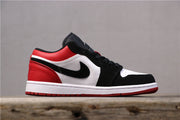 Air Jordan 1 Low Black Toe Sneakers 553558-116