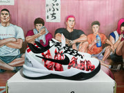 Nike Basketball Sneakers White Black Red