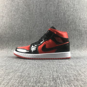 Jordan Air Jordan 1 Mid Red Black Patent Sneakers BQ6472-600