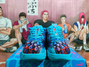Puma Blue and Red Basketball Sneakers