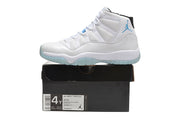 Jordan Air Jordan 11 Retro High-Top Sneakers White and Blue