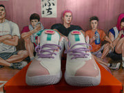 Nike Basketball Shoes in White, Pink, and Purple