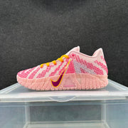 Nike Pink and White Basketball Sneakers