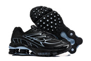 Nike Shox R4 Black and Light Blue Sneakers