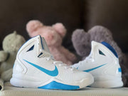 Nike HD2010 Kids Basketball Sneakers White Carolina Blue