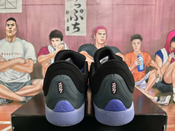 Jordan Air Zoom Basketball Sneakers Black Purple