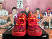 PUMA Red and Purple Basketball Sneakers