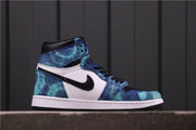 Jordan Air Jordan 1 Tie-Dye High-Top Sneakers Blue Black White