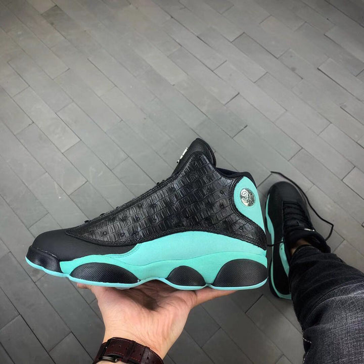 Jordan Air Jordan 13 Island Green Sneakers Black and Green