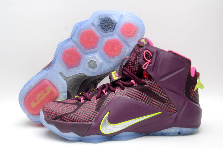 Nike High-Top Basketball Sneakers Burgundy Pink