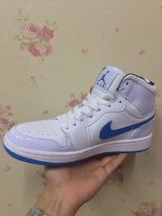 Jordan 1 High Sneakers White and Legend Blue