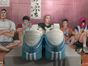 Blue and White Basketball Sneakers