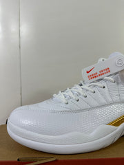 Jordan Air Jordan 12 Retro Phantom White Metallic Gold Sneakers