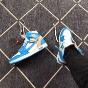 Jordan Air Jordan 1 Blue and White High-Top Sneakers