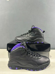 Jordan Air Jordan 10 High Black and Purple Sneakers 130209-051