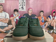 Nike Green Low-Top Sneakers with Swoosh and Gum Sole