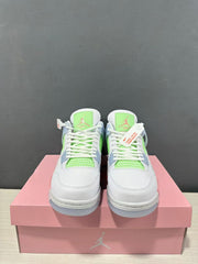 Air Jordan 4 Retro White Pink Green Sneakers IB7068-100
