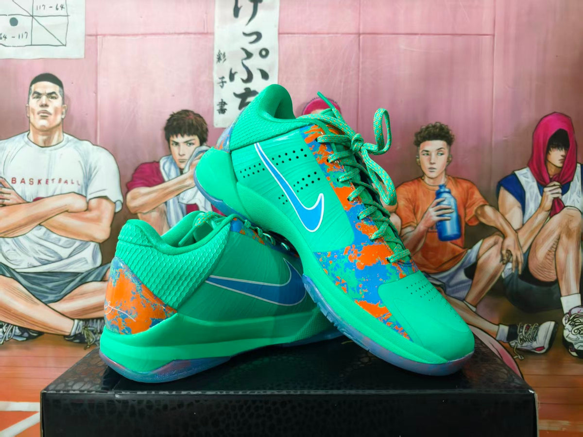 Nike Basketball Sneakers Blue Orange Splatter