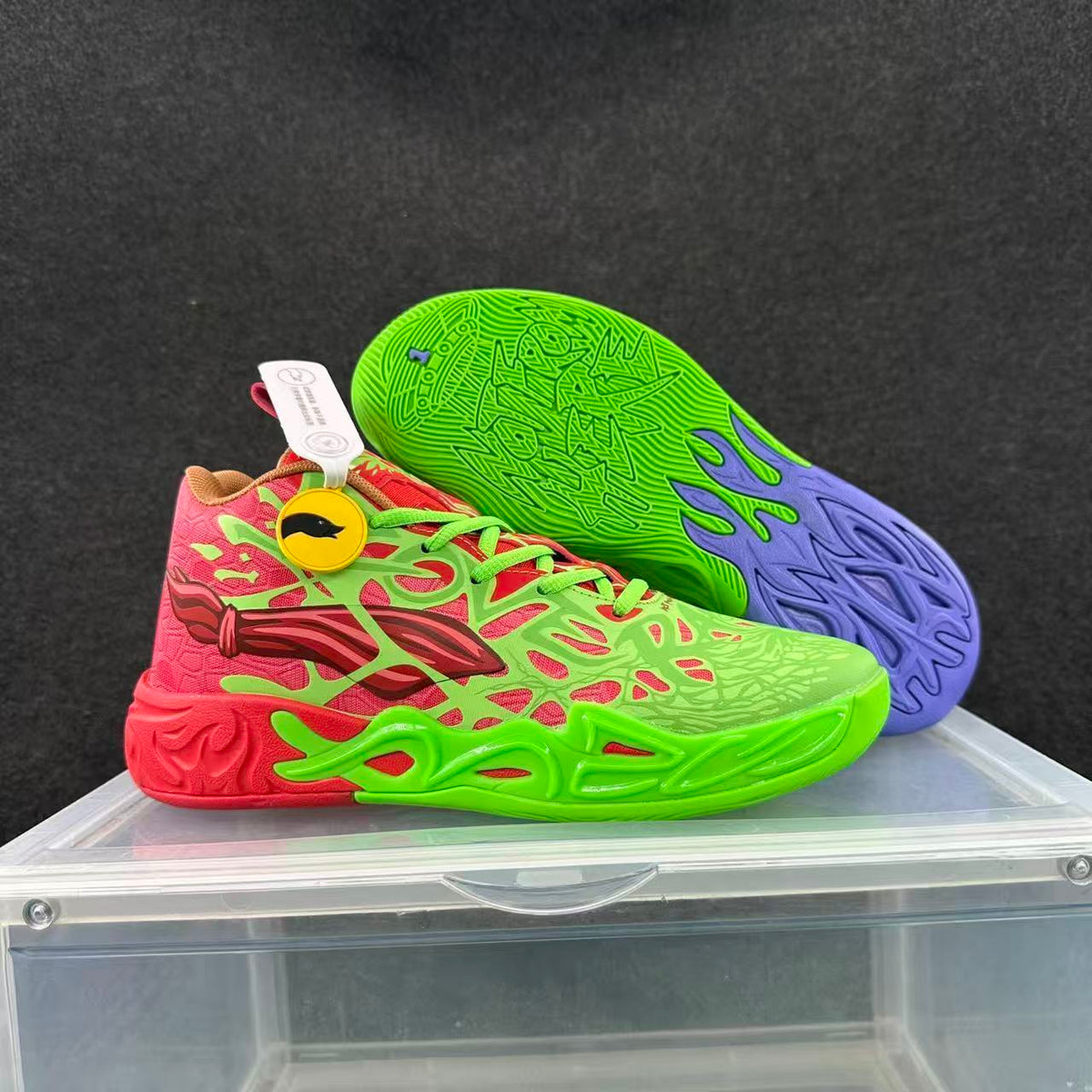 Puma M.E.L.O. TMNT High-Top Basketball Sneakers Purple Red
