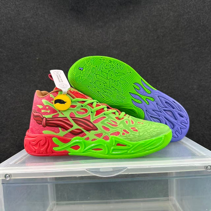 Puma M.E.L.O. TMNT High-Top Basketball Sneakers Purple Red