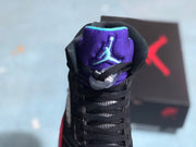 Jordan 5 Black Red Purple High-Top Sneakers