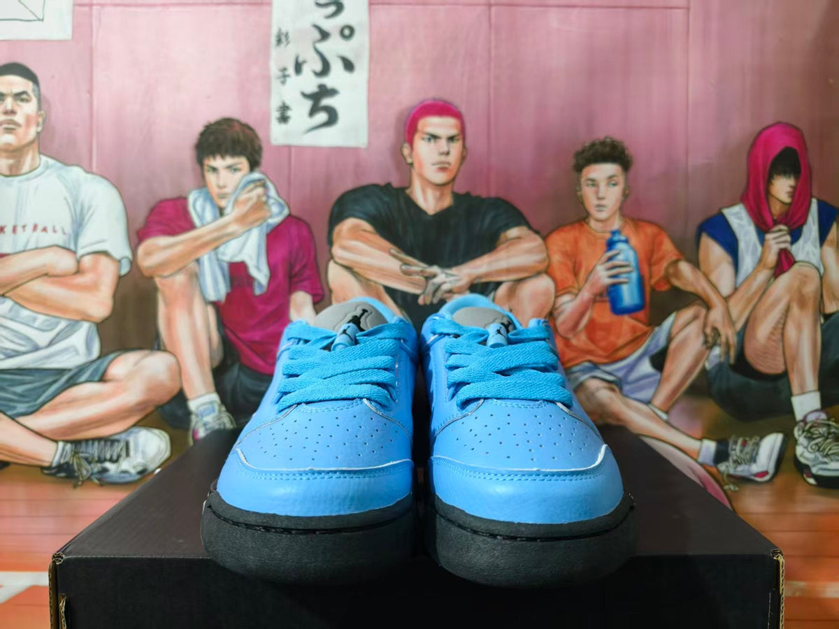 Blue Low-Top Sneakers with Black Midsole, EU 40-46