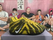 Nike Yellow and Black Basketball Sneakers