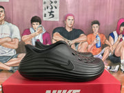 Nike Black Perforated Slip-On Clogs