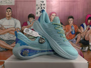 Blue Basketball Sneakers with XII Detail