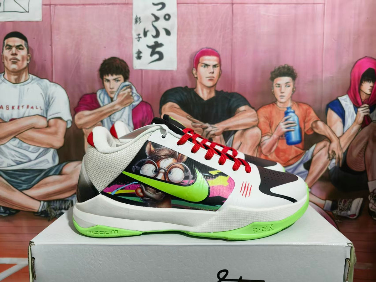Nike Basketball Sneakers White Fluorescent Green