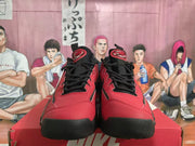 Nike Air More Uptempo Red and Black Sneakers