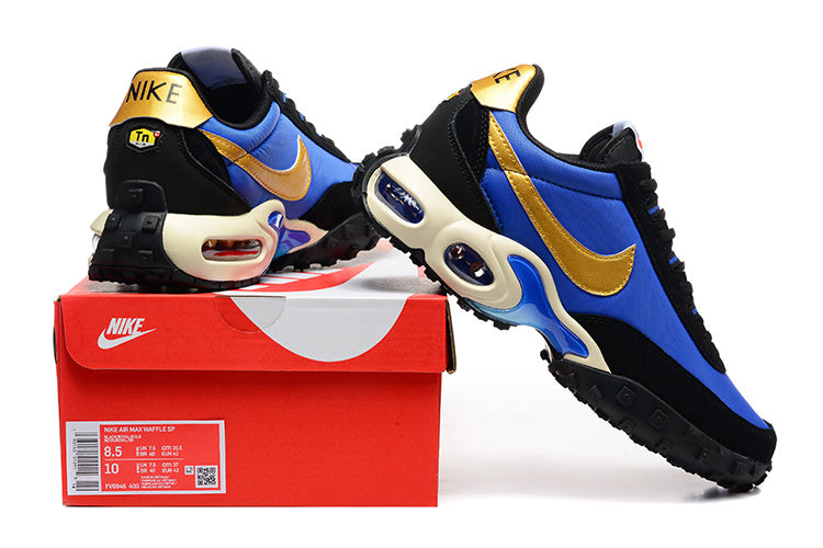 Nike Air Max Waffle SP Blue and Gold Sneakers