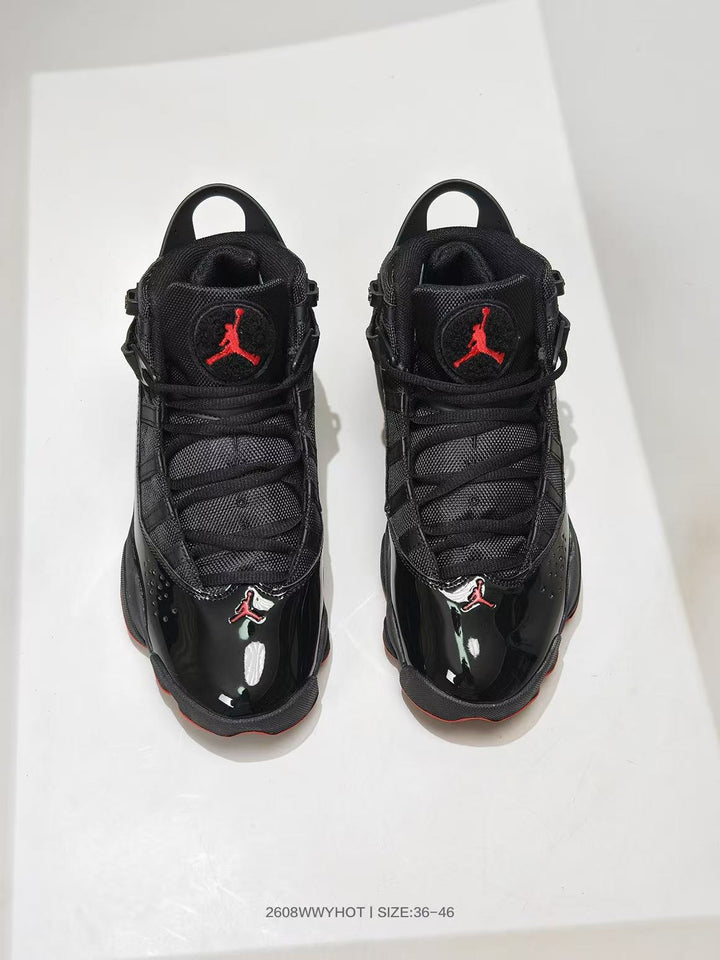 Jordan 6 Rings Sneakers Black Red