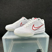 Nike White and Red Basketball Sneakers