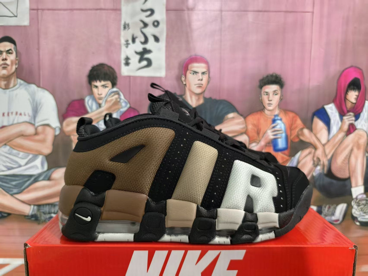 Nike Air More Uptempo Sneakers Black Brown