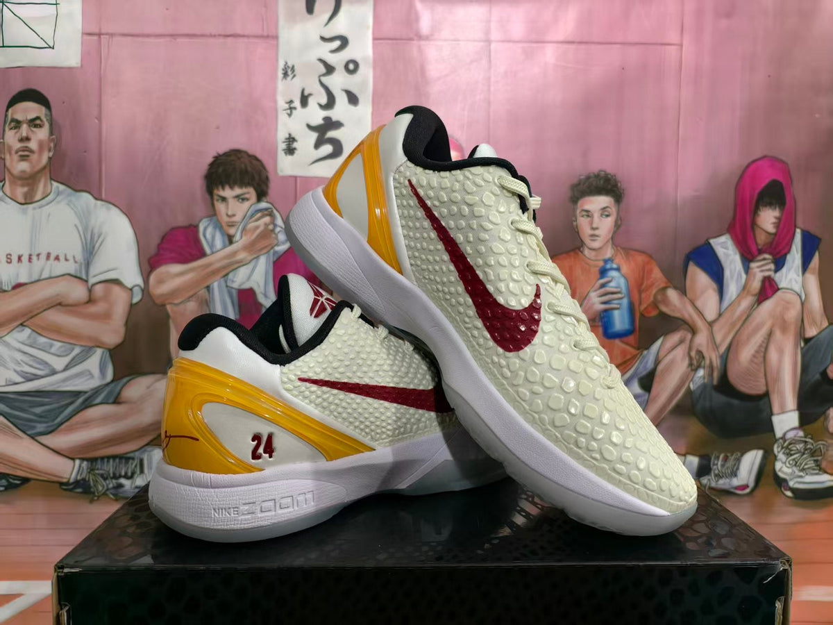 Nike Kobe 6 USC Basketball Shoes in White and Gold