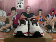 On White Black Red Running Sneakers