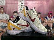 Nike Kobe 6 Basketball Shoes White Red Gold