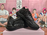 Black Basketball Sneakers with Sculpted Sole