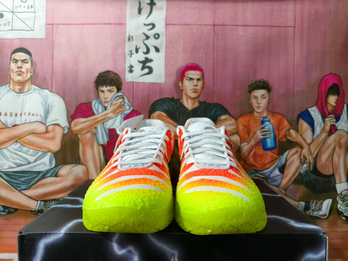 Nike Halloween Basketball Shoes in Neon Yellow and Orange
