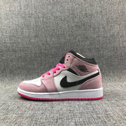 Jordan Air Jordan 1 Mid Pink White Black Sneakers 852542-801