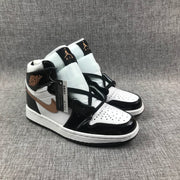 Jordan Air Jordan 1 Mid Sneakers Black White Gold 852542-007