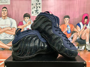 Nike Black Navy Foamposite-Style Basketball Sneakers