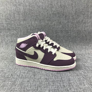 Jordan Air Jordan 1 Mid Kids' Sneakers White and Purple