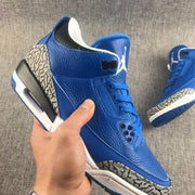 Jordan Air Jordan 3 Blue Sneakers with Elephant Print