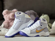 Nike HD2008 Kids High-Top Sneakers White Purple Gold