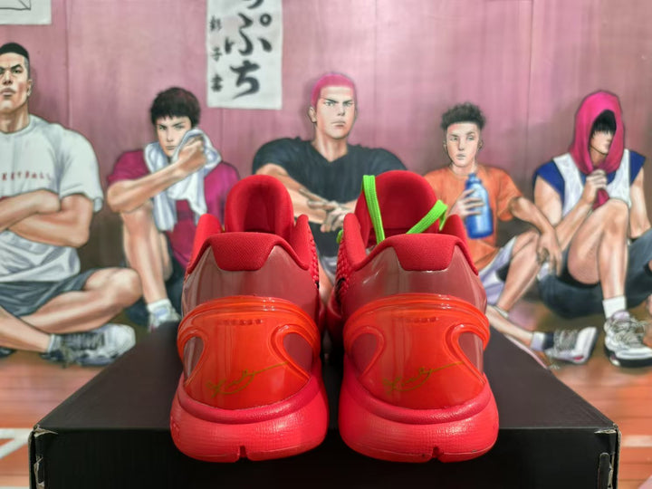 Nike Reverse Green Hornet Basketball Sneakers Red Green