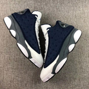 Air Jordan 13 Flint Navy Blue and White Sneakers