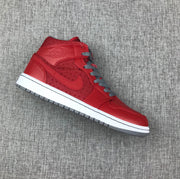 Jordan Air 1 Mid Red High-Top Sneakers 364770-603